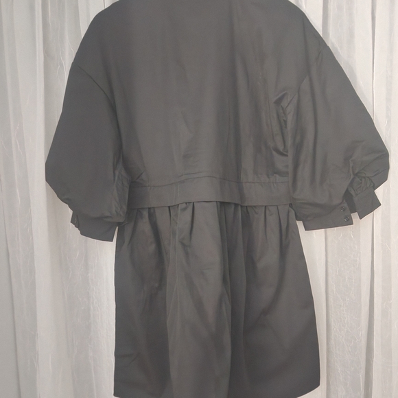 English Factory Black Dress Elbow-Length Puffed Sleeves Size M, Parties/Daywear - Picture 2 of 11